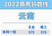2022云南省高考專科分數線多少分（云南省高考理科文科分數線一覽表）