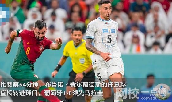 葡萄牙2比0烏拉圭晉級16強(qiáng) 費(fèi)爾南德一記似傳似射打破僵局