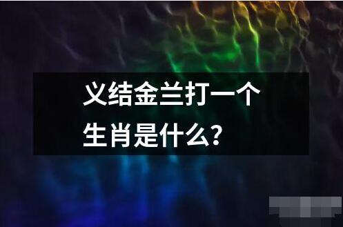 義結(jié)金蘭打一個(gè)生肖是什么？