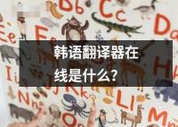 韓語翻譯器在線是什么？