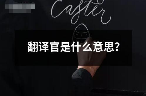 翻譯官是什么意思？