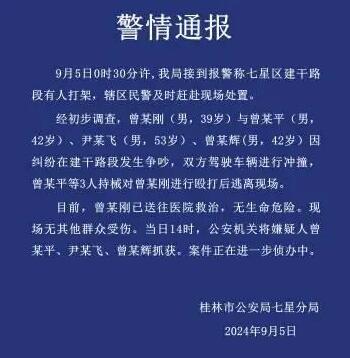 廣西4男子街頭開車互撞持械打架 實在太嚇人了